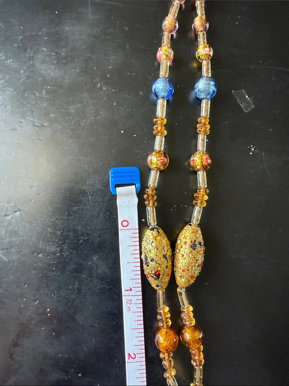 Elegant Italian Morano Glass Necklace.Hand made.